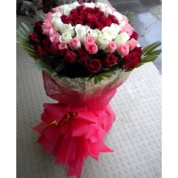 24 red,12 white & 12 pink bunch