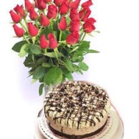 cake w/flower