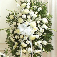 Sympathy Standing Easel Spray White