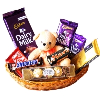 Teddy n Chocolate Basket