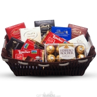 Lindt, Loacker & Ferrero Rocher Chocolate Basket ..