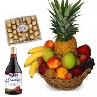 6 items fruits w/sparkling Juice & ferrero